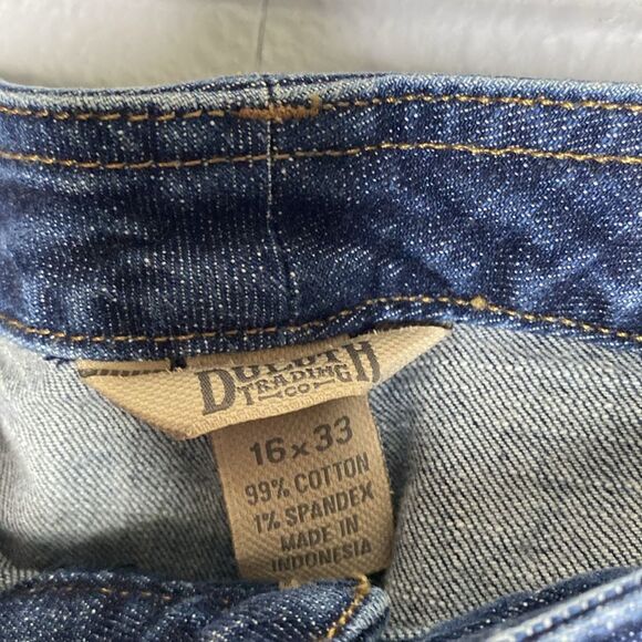 Duluth Trading Co Jeans Medium Wash Utility Denim Size 16 - Picture 8 of 8